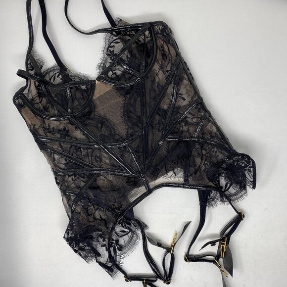 Agent Provocateur Alyss Black Basque Small *NO SIZE TAG* - Picture 6 of 12
